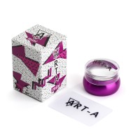 Штамп Art-A мини фиолетовый 3,5см + скрапер